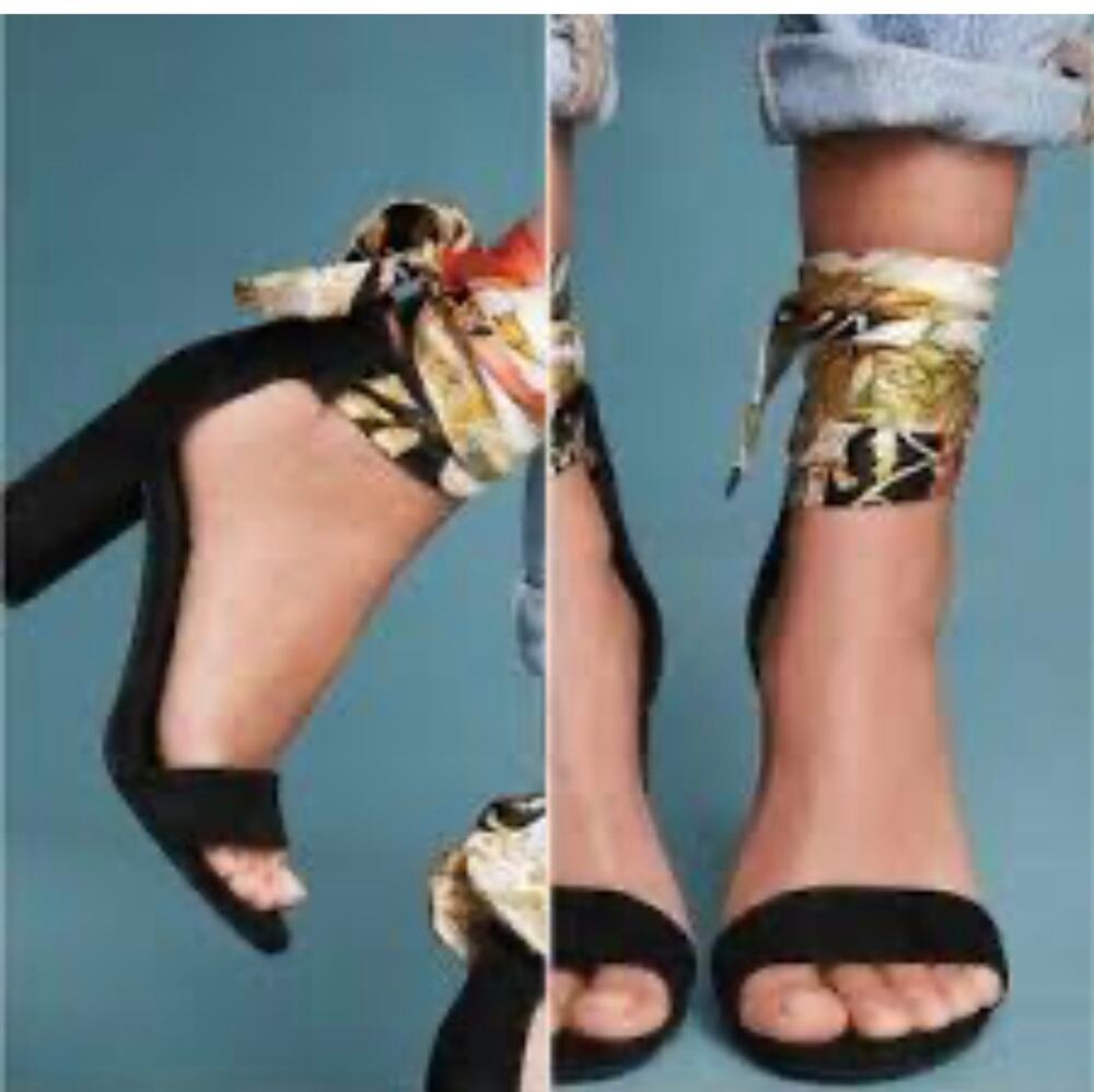 Jeffrey Campbell Lindsay Scarf Tie Heels Sz